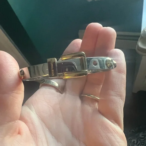 Michael Kors Astor Buckle Bangle - Silver and Gold - Picture 2 of 5